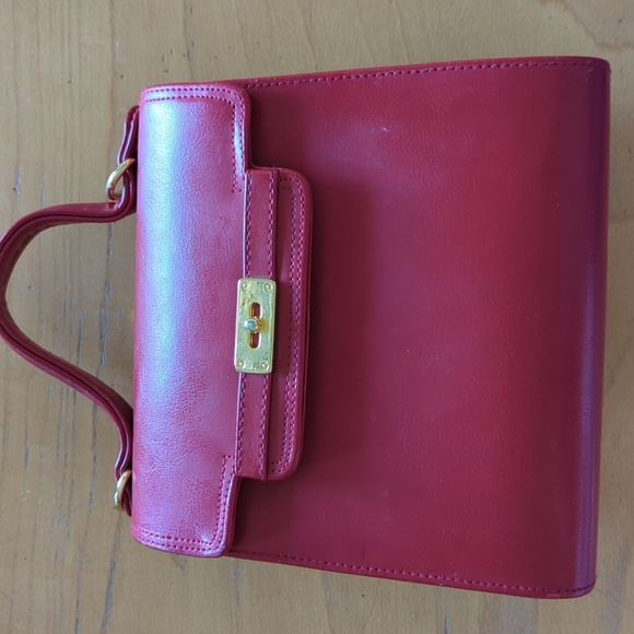 Handbags - Red structure multi way bag